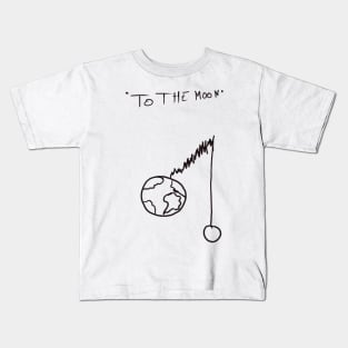 to the moon investor meme Kids T-Shirt
